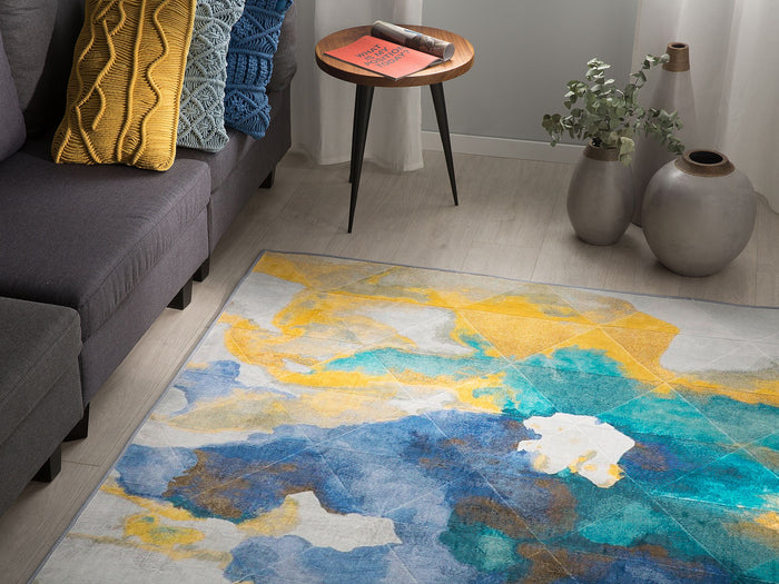 Beliani-CEYHAN-Laagpolig vloerkleed-Multicolor-160 x 230 cm-Polyester