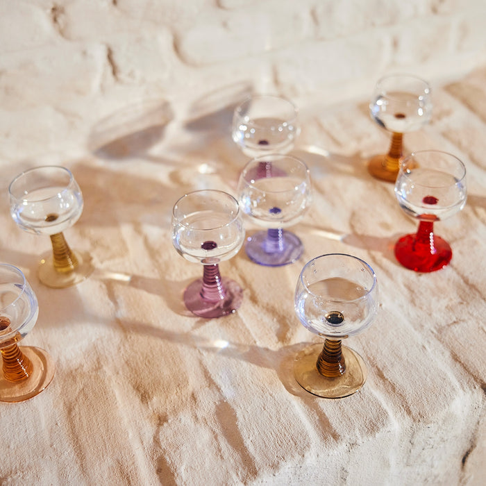 HKliving Swirl Wijnglas 0,35 L - Set van 4