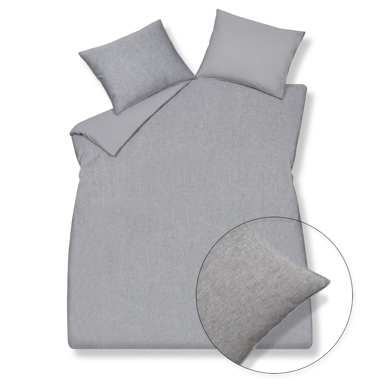 Vandyck Dekbedovertrek PURE 29 Grey 200x220 cm (linnen/katoen)