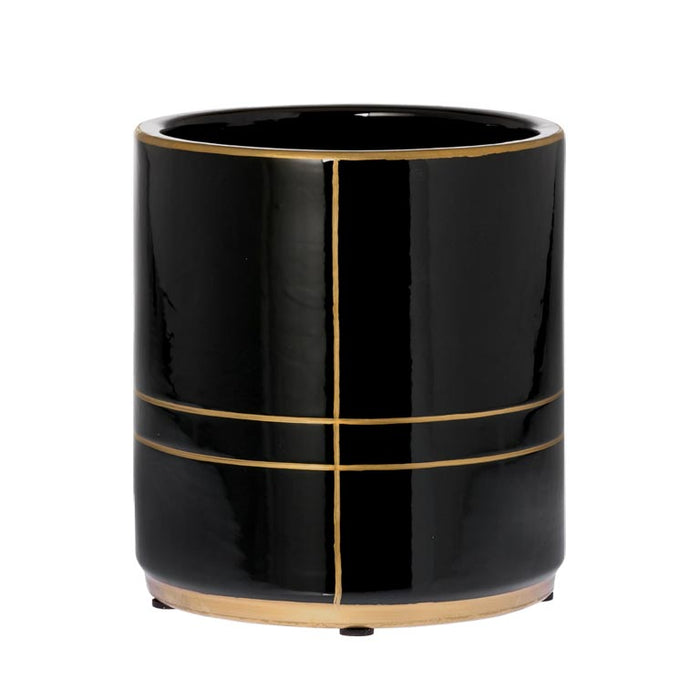 RIVERDALE - Bloempot Suus - H22cm - zwart