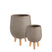 Mica Decorations Corda Bloempot Set van 2 - Taupe