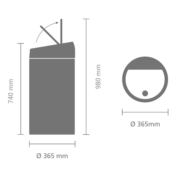 Brabantia Twin Bin Afvalverzamelaar 40 Liter (2x20 L) mat