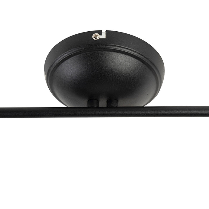 QAZQA Industriële spot zwart met goud 2-lichts - Tommy