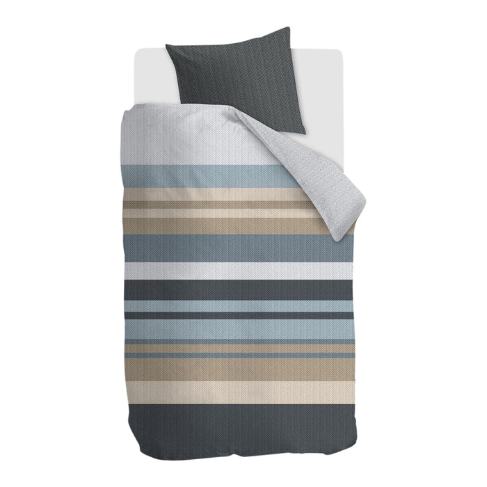 Beddinghouse Travis Dekbedovertrek 140 x 200/220 cm - Blauw/Grijs