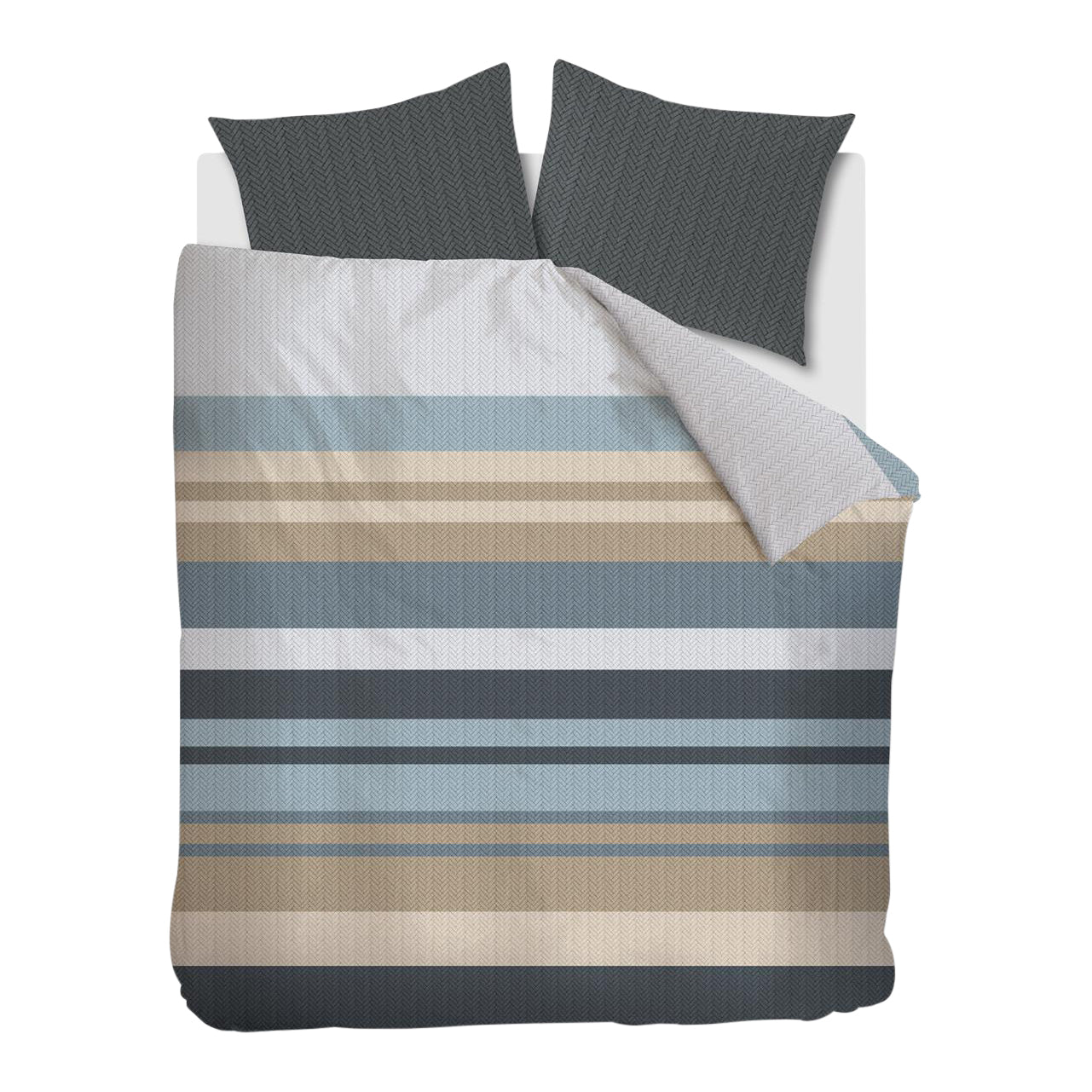 Beddinghouse Travis Dekbedovertrek 200 x 200/220 cm - Blauw/Grijs