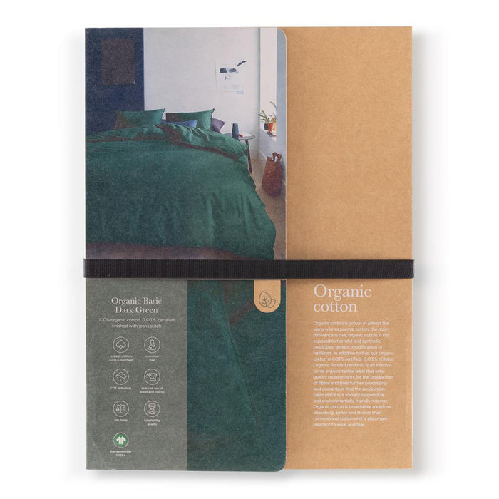 Beddinghouse Organic Basic Dekbedovertrek 140 x 200/220 cm - Donkergroen