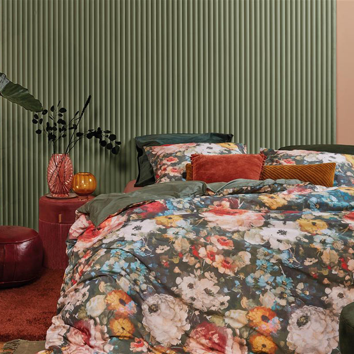 At Home by Beddinghouse History Dekbedovertrek 140 x 220 cm - Groen