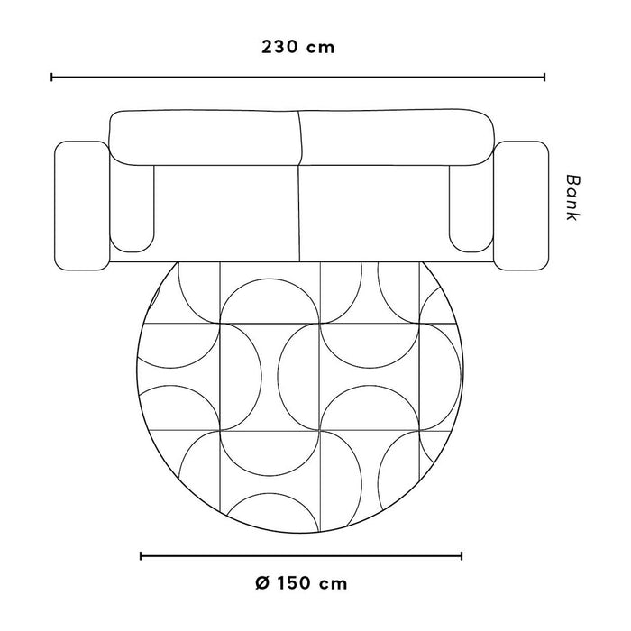 Kave Home Samy Vloerkleed Ø 150 cm