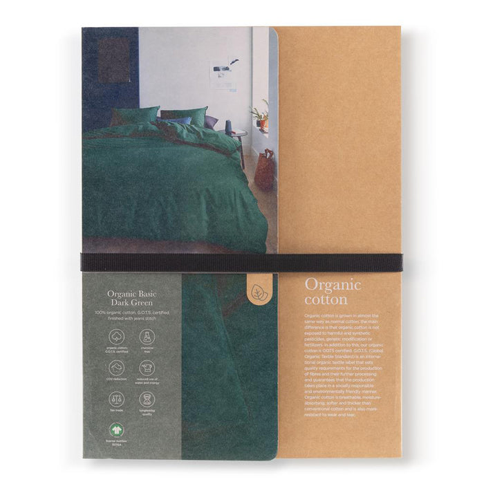 Beddinghouse Organic Basic Dekbedovertrek 240 x 200/220 cm - Donkergroen