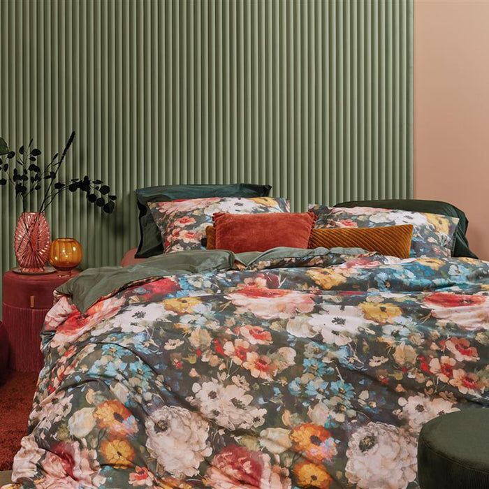 At Home by Beddinghouse History Dekbedovertrek 240 x 220 cm - Groen