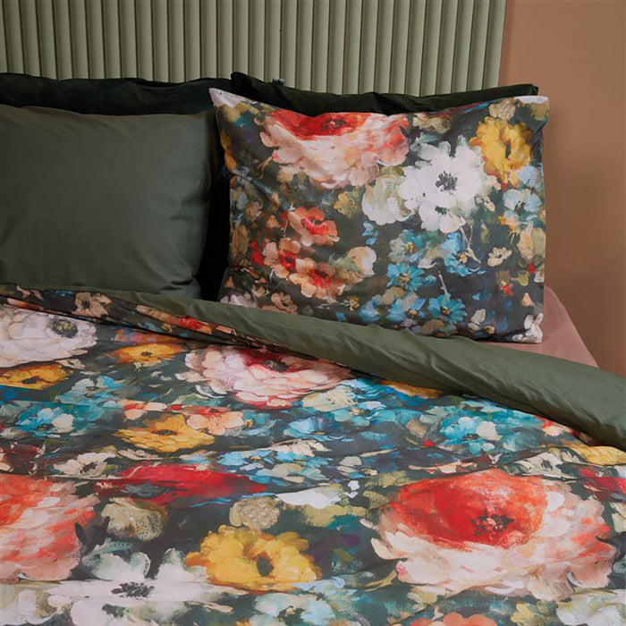 At Home by Beddinghouse History Dekbedovertrek 240 x 220 cm - Groen