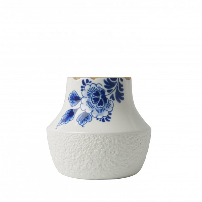 Heinen Delfts Blauw | Blauw Bloesem vazen - set - 3 stuks