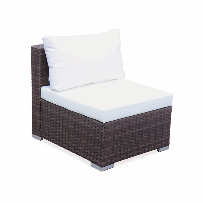 sweeek - 4-persoons tuinmeubelset van gevlochten hars