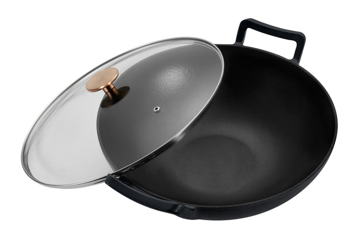 Buccan - Hamersley - Gietijzeren wokpan 36cm - Zwart