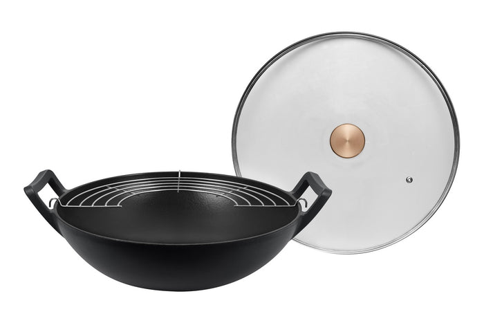 Buccan - Hamersley - Gietijzeren wokpan 36cm - Zwart