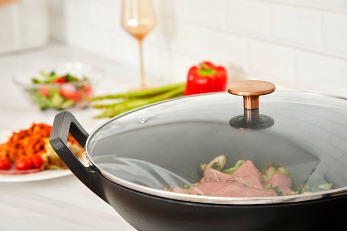 Buccan - Hamersley - Gietijzeren wokpan 36cm - Zwart