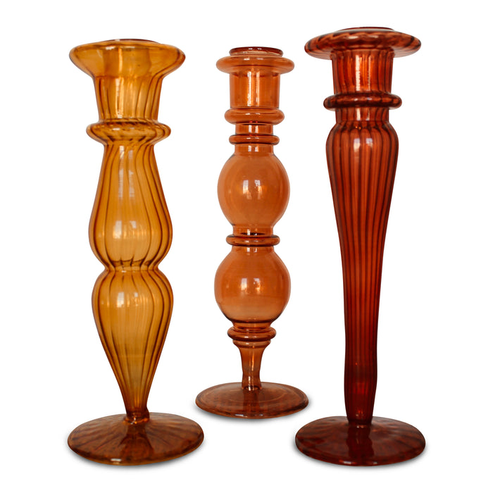 À la Classic Glazen Kandelaar - Terra