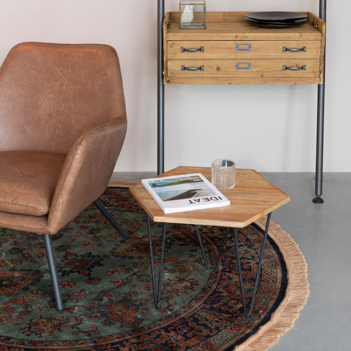 by fonQ  Ezra Vloerkleed Ø 160 cm - Groen