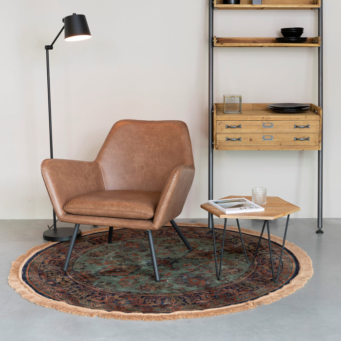 by fonQ  Ezra Vloerkleed Ø 160 cm - Groen