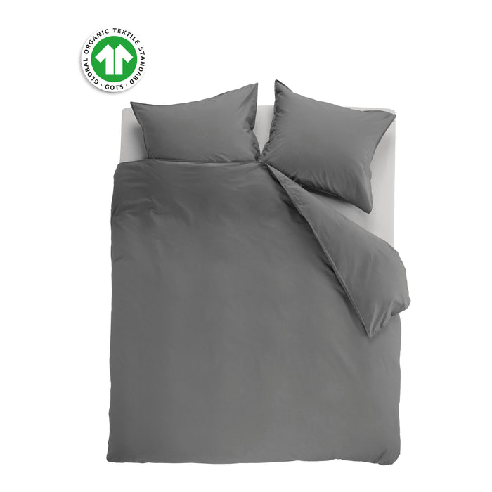 Beddinghouse Organic Basic Dekbedovertrek 240 x 200/220 cm - Grijs