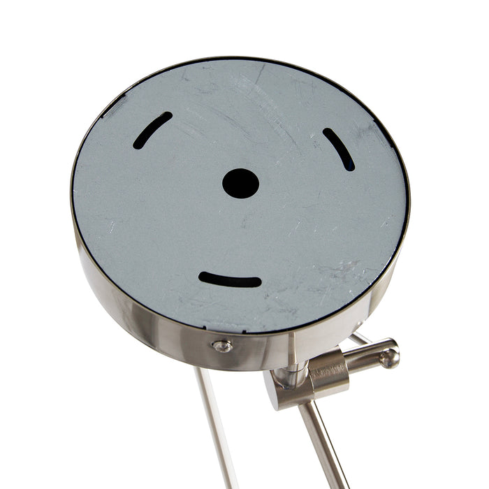 QAZQA Hanglamp staal met kap 35 cm wit verstelbaar 2-lichts - Blitz