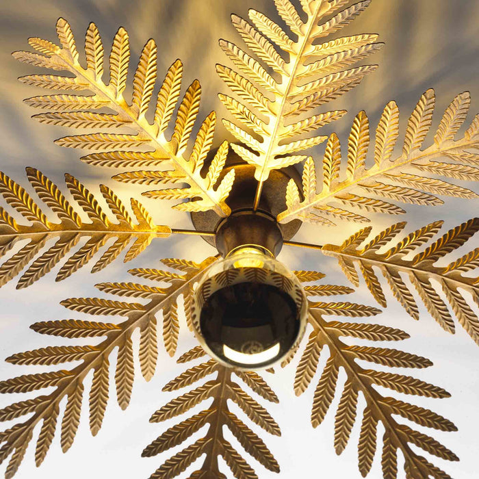 Ylumen Plafondlamp Palm 8 bladen Ø 65 cm goud bruin