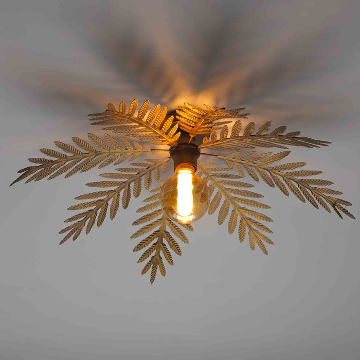 Ylumen Plafondlamp Palm 8 bladen Ø 65 cm goud bruin