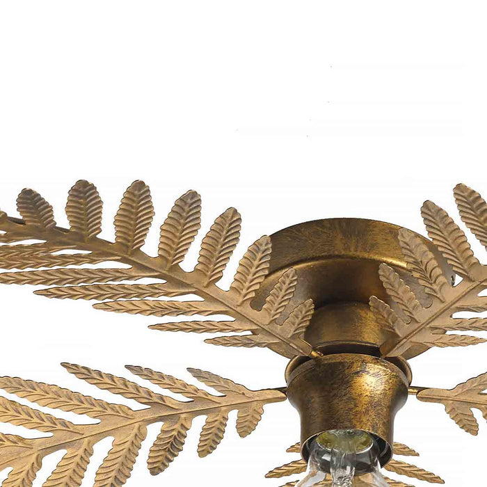 Ylumen Plafondlamp Palm 8 bladen Ø 65 cm goud bruin