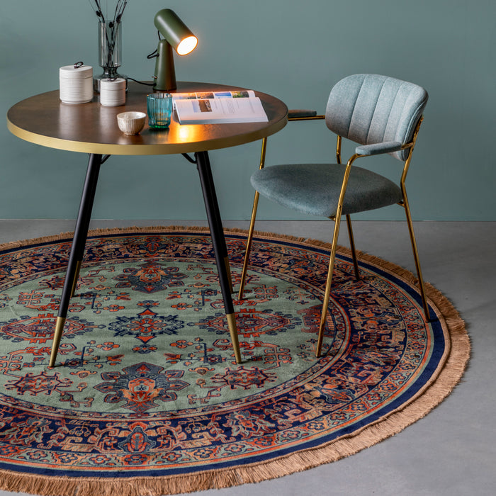 by fonQ  Ezra Vloerkleed Ø 200 cm - Groen