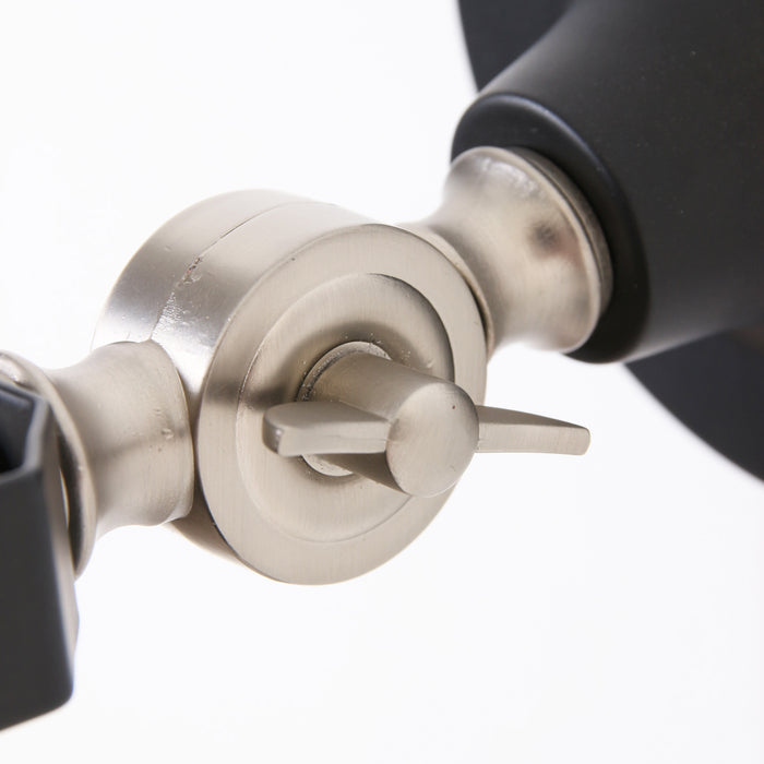 Mexlite - wandlamp - Cera - zwart - metaal - bedlampje - E14 - 7647ZW