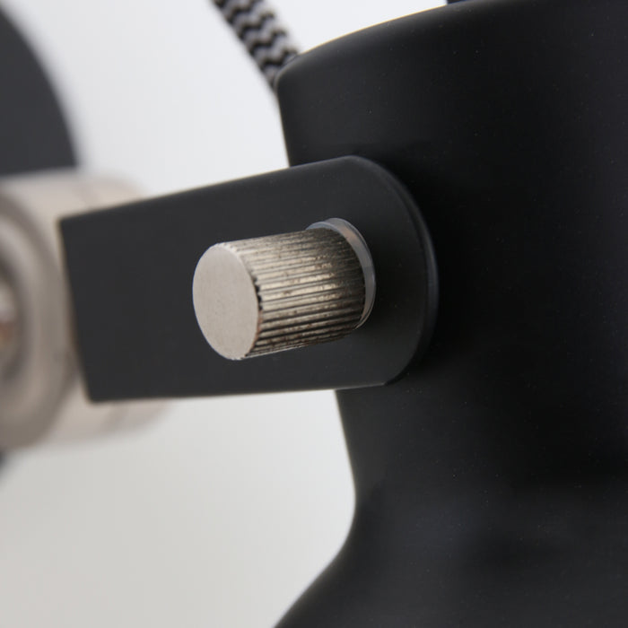 Mexlite - wandlamp - Cera - zwart - metaal - bedlampje - E14 - 7647ZW