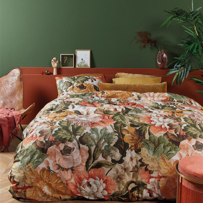 At Home by Beddinghouse Memory Dekbedovertrek 140 x 220 cm - Okergeel