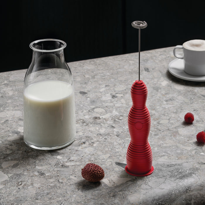 Alessi Pulcina Melkopschuimer - Oplaadbaar - Rood
