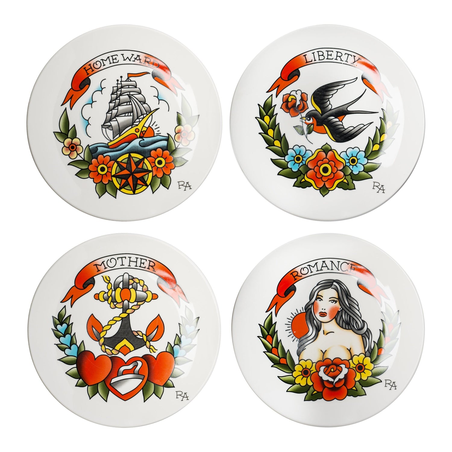 POLSPOTTEN Tattoo Borden 4st. Wit