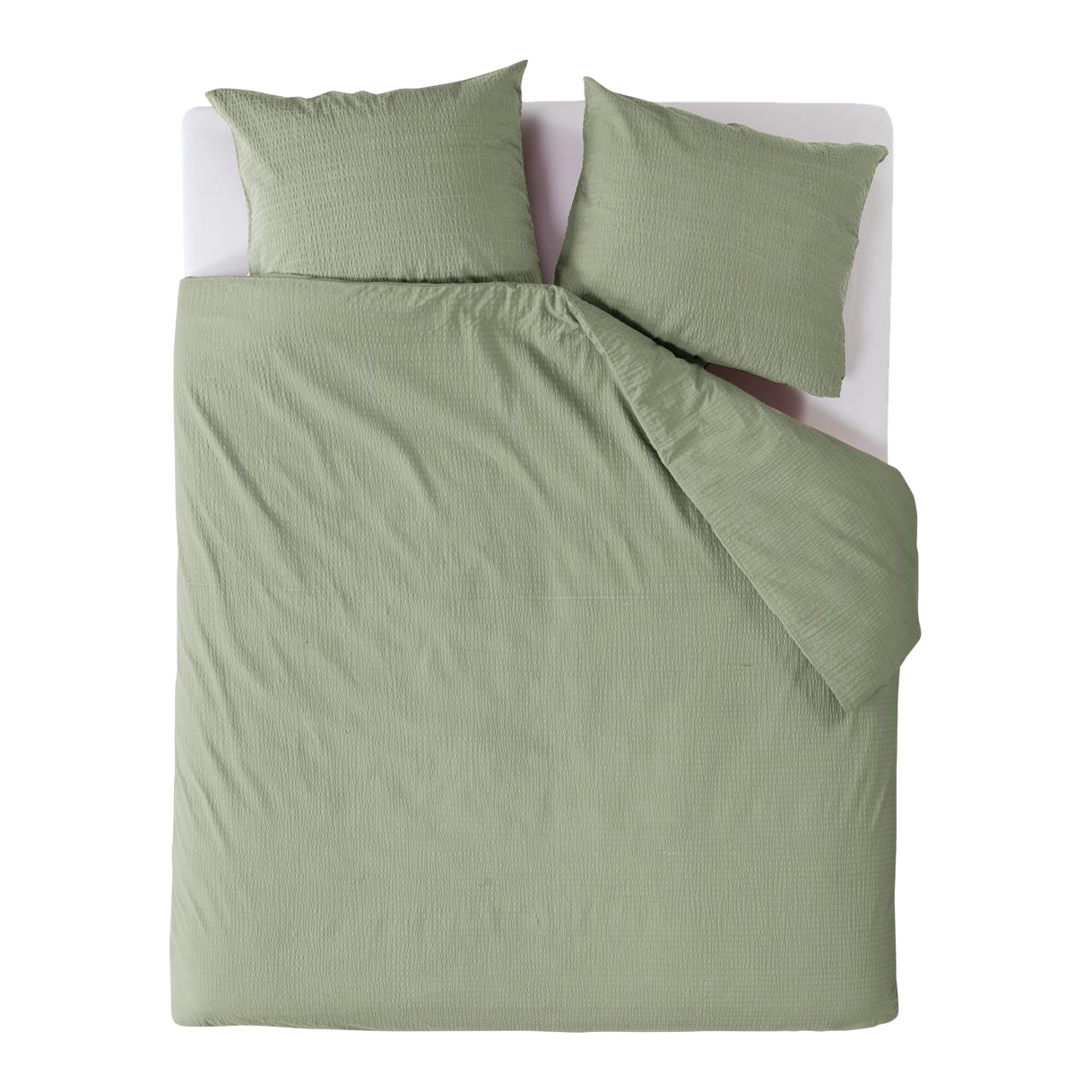 Beddinghouse Wave Dekbedovertrek 200 x 200/220 cm - Grijs/Groen