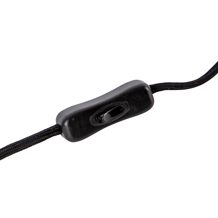 QAZQA Design tafellamp zwart met smoke glas - Dome