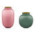 Pip Studio Mini Vases Oval & Round - Set van 2 - Roze en Donkergroen