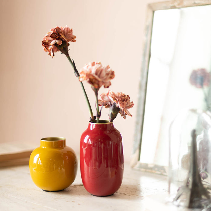 Pip Studio Mini Vases Oval & Round - Set van 2 - Rood en Geel