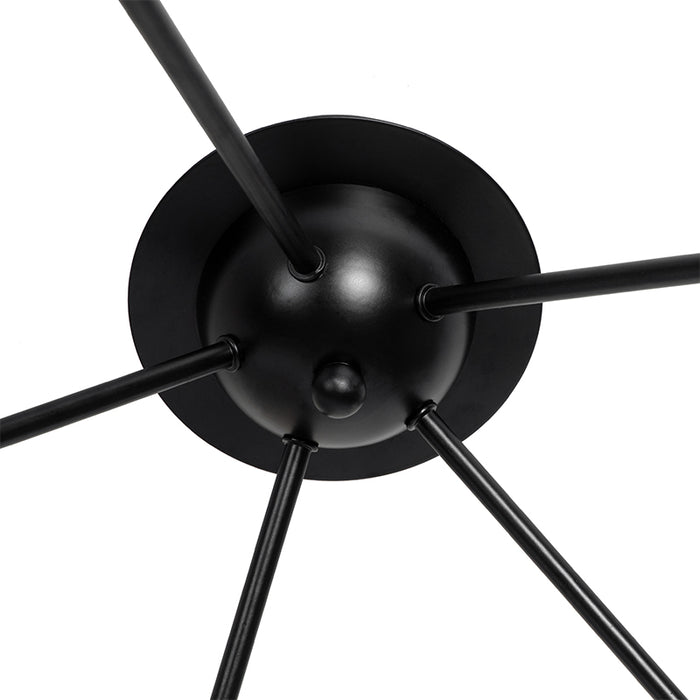 QAZQA Plafondlamp facil - Zwart - Art Deco - D 48cm