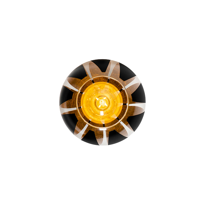 QAZQA Plafondlamp melone - Zwart - Modern - D 20cm