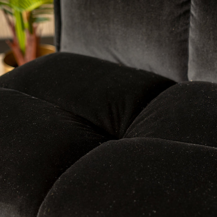 Bronx71 Velvet fauteuil Malaga zwart