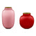 Pip Studio Mini Vases Oval & Round - Set van 2 - Roze en Rood