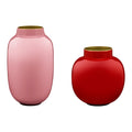 Pip Studio Mini Vases Oval & Round - Set van 2 - Roze en Rood