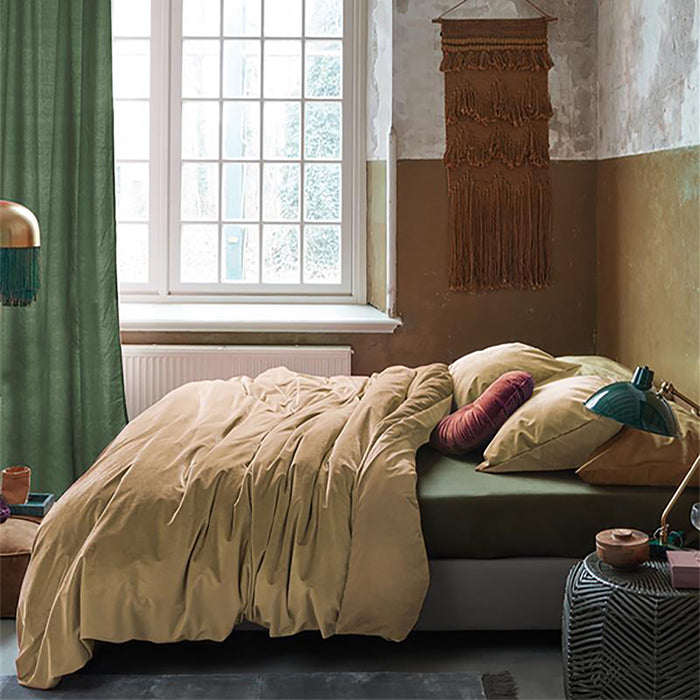 At Home by Beddinghouse Tender Dekbedovertrek 240 x 200/220 cm - Dark Sand