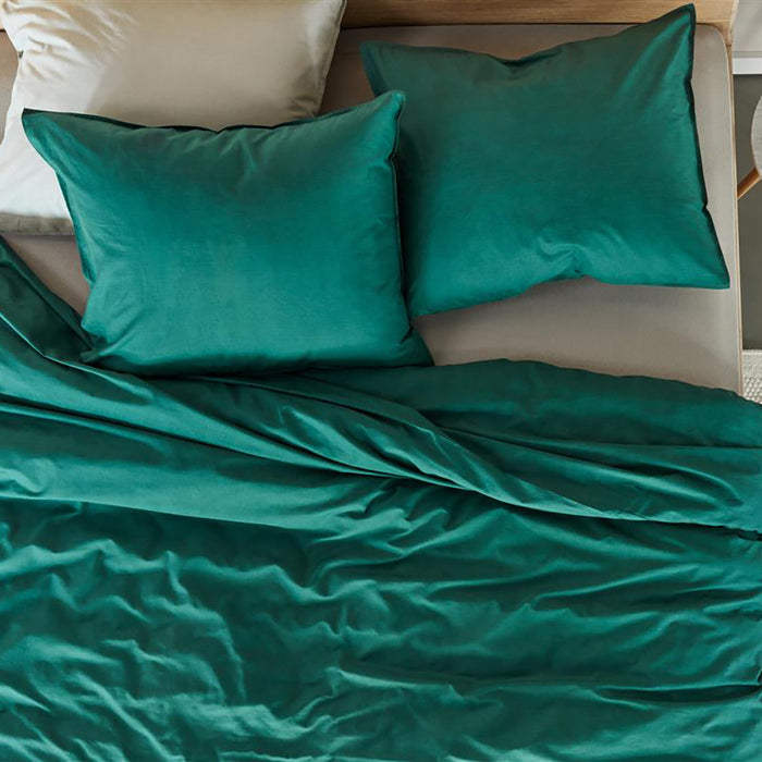 Beddinghouse Reuse Dekbedovertrek 140 x 200/220 cm - Donkergroen