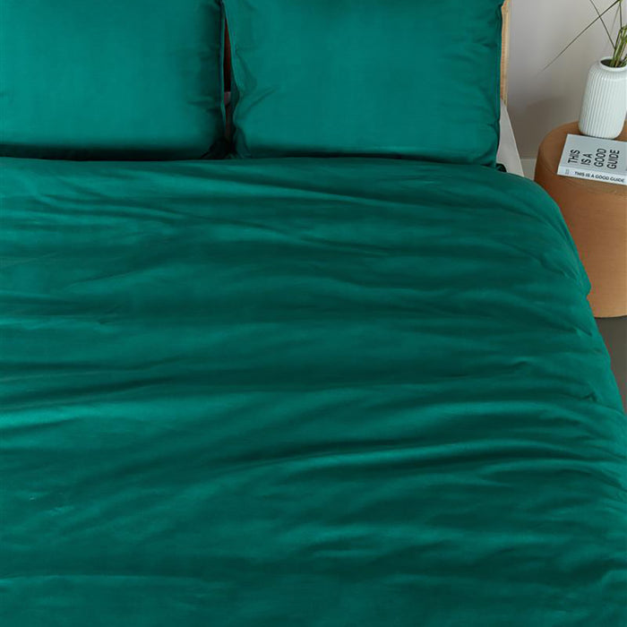 Beddinghouse Reuse Dekbedovertrek 140 x 200/220 cm - Donkergroen