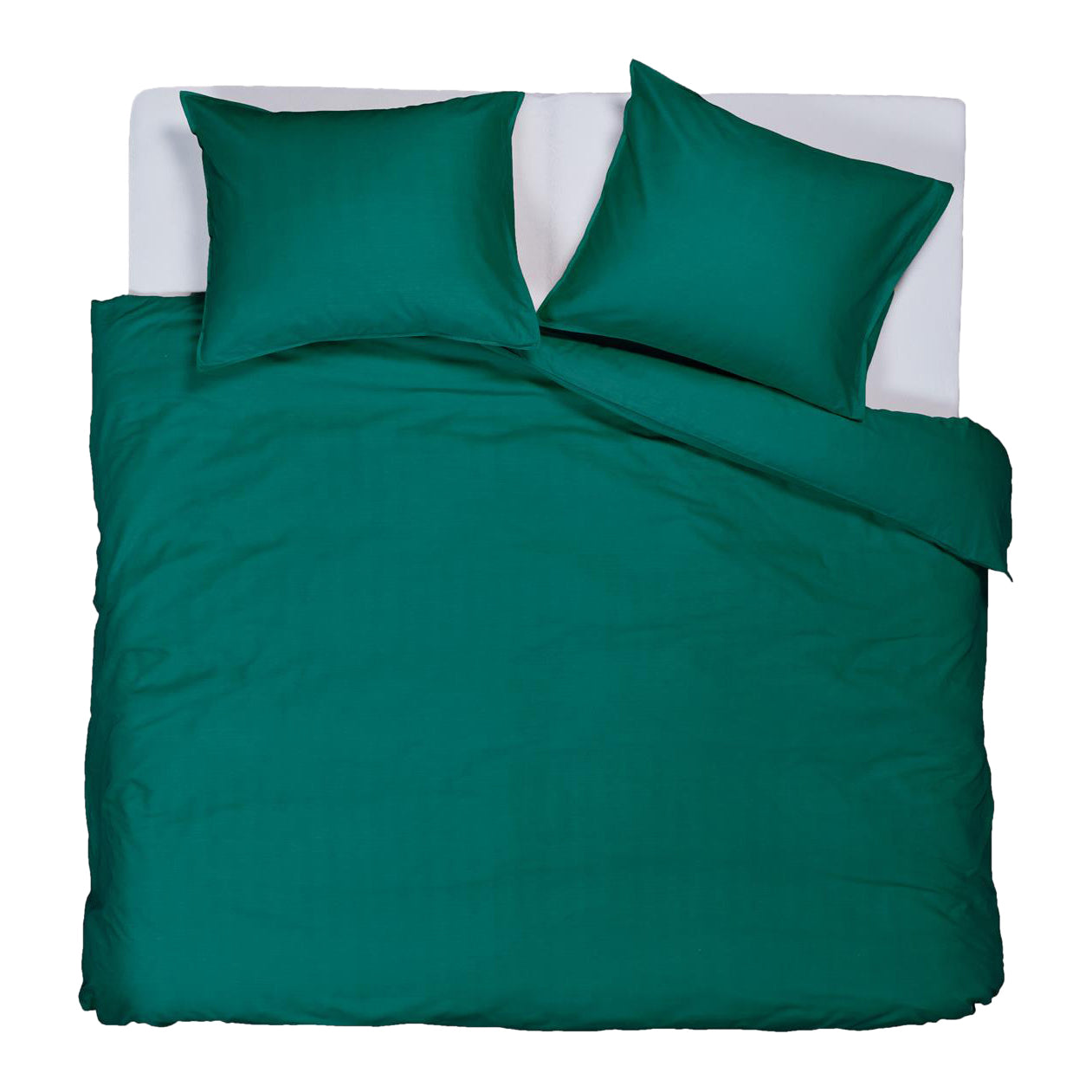 Beddinghouse Reuse Dekbedovertrek 200 x 200/220 cm - Donkergroen