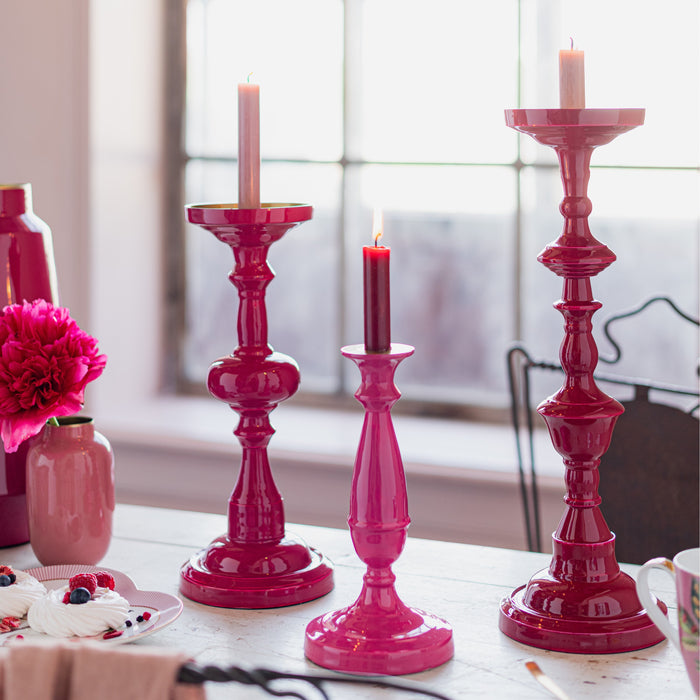 Pip Studio Metalen Kandelaar M - Roze