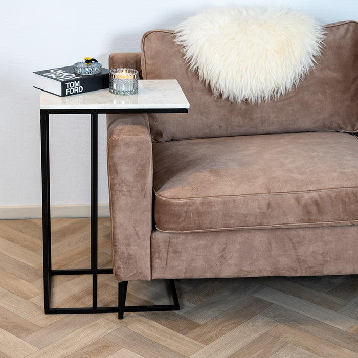 Bronx71 Laptoptafel marmer Zoey wit 70 cm