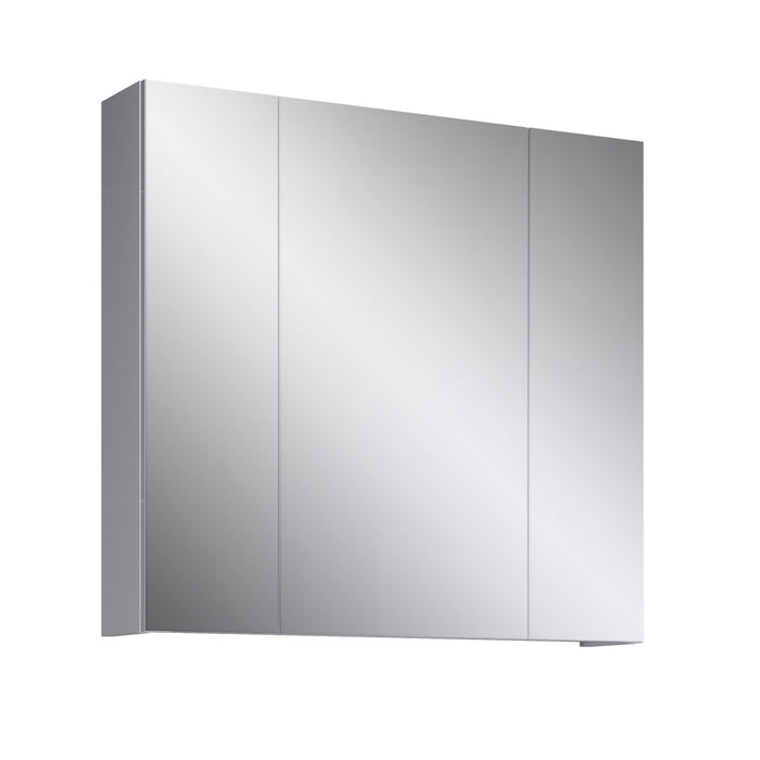 Hioshop Devon spiegelkast 3 deuren wit, spiegelglas.